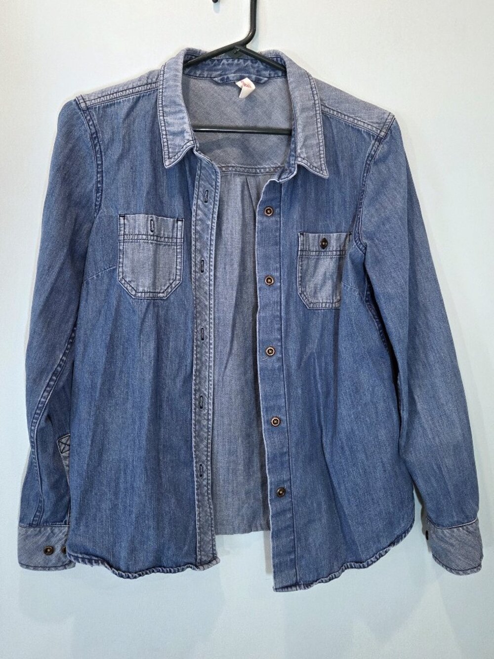 Love Hanna Denim Button Down Shirt Size 6